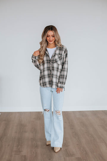 Teegan Flannel Top