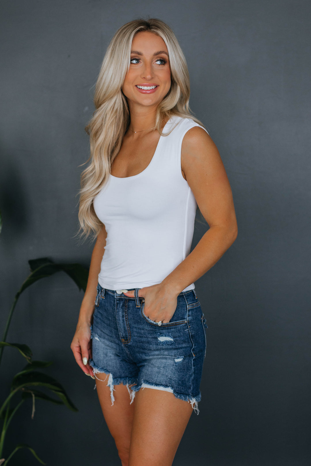 Tessa Basic Top - Ivory