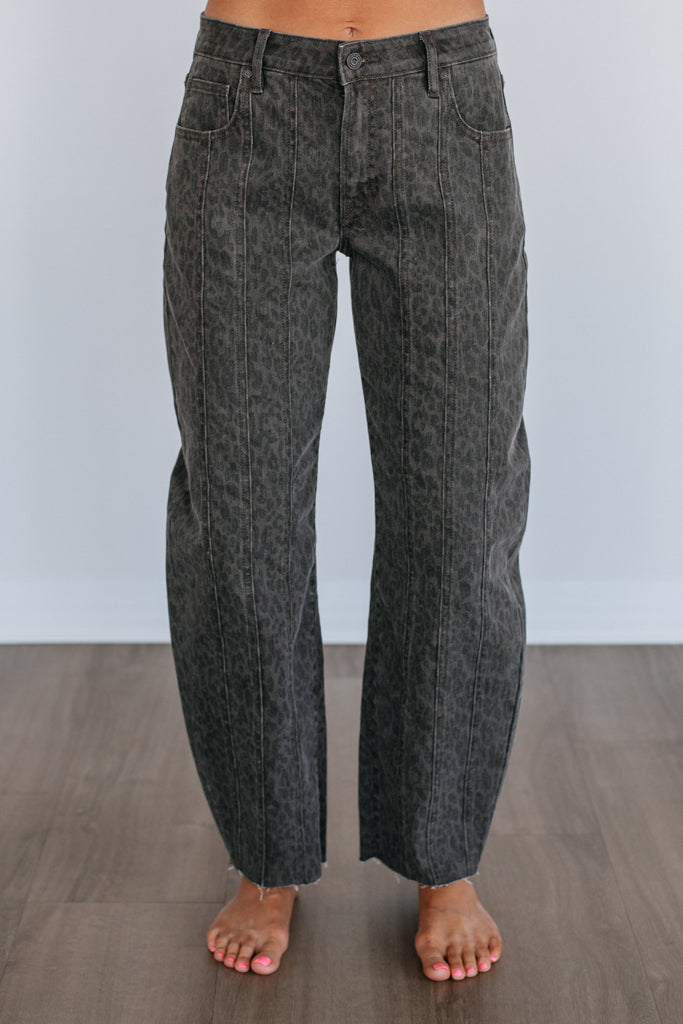 Sammie Hidden Jeans - Dark Cheetah