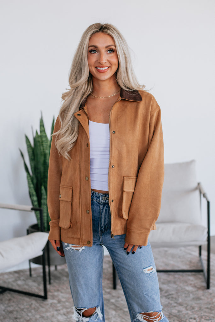 Veste En Daim Et Laine - Taille M, Occasion Très Bon état