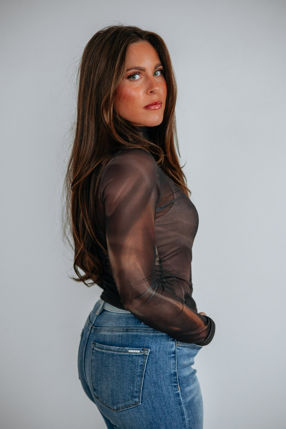 Sheer Confidence Mesh Top
