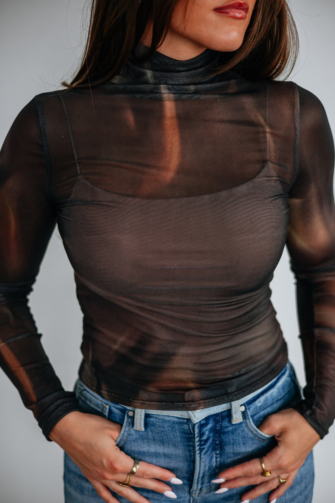Sheer Confidence Mesh Top