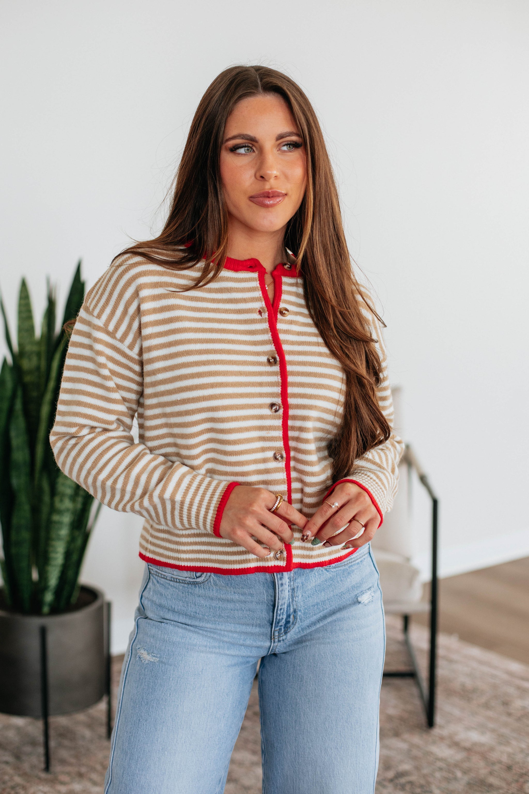 Amali Striped Cardigan