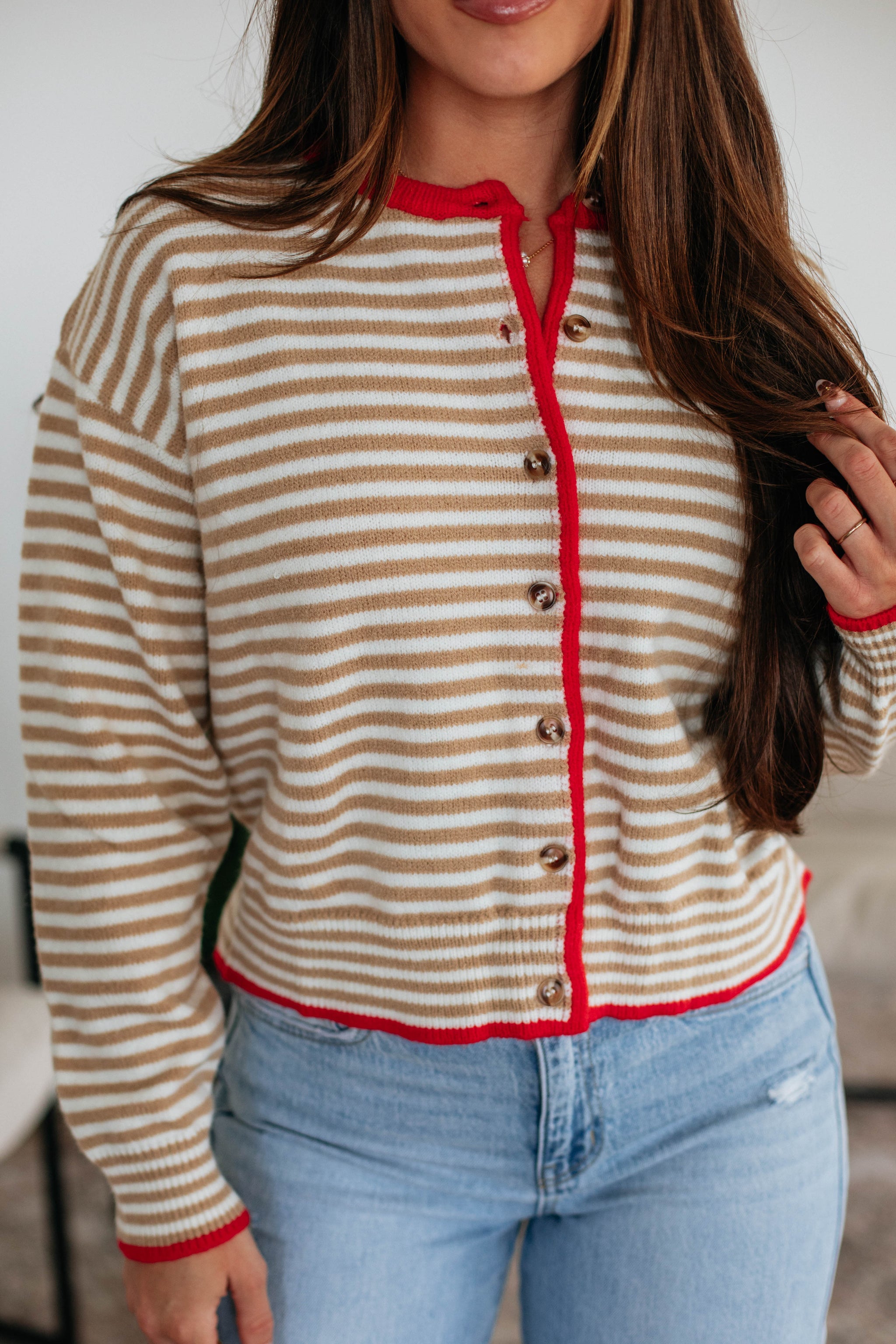 Amali Striped Cardigan