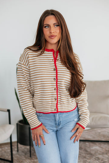 Amali Striped Cardigan