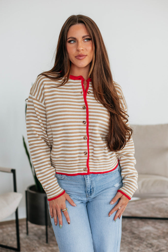 Amali Striped Cardigan