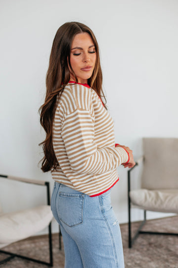 Amali Striped Cardigan