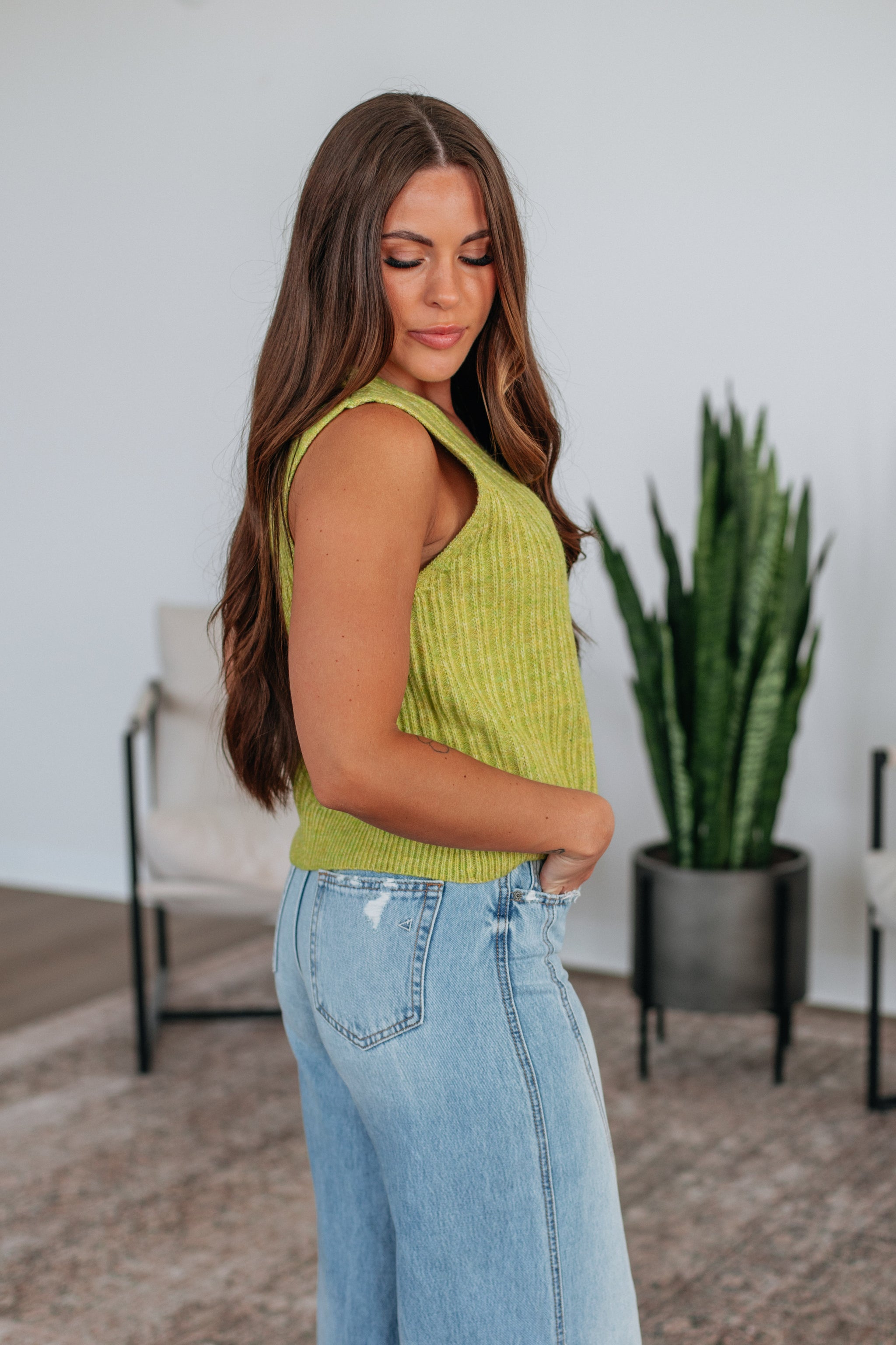Mina Sweater Vest - Lemongrass