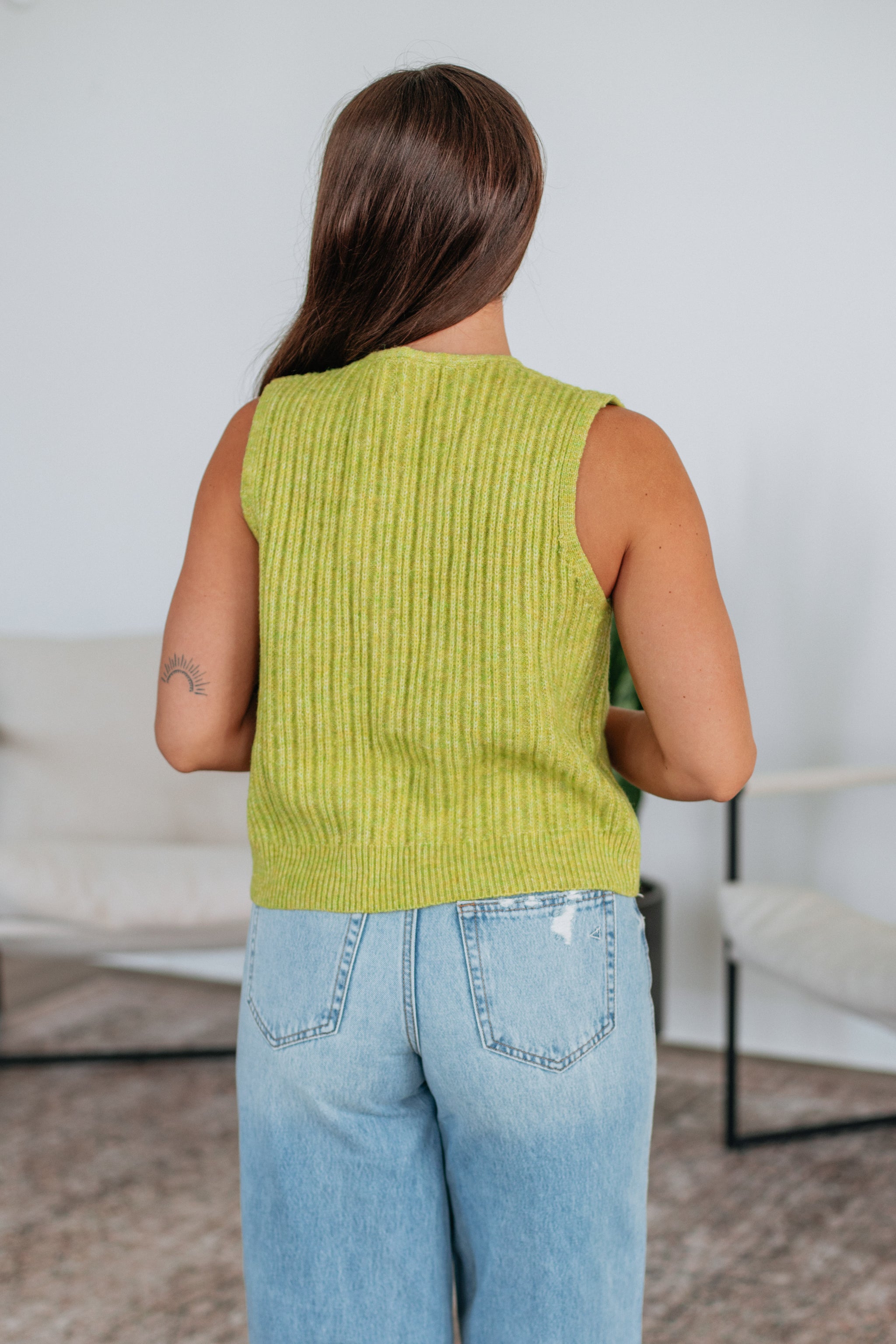 Mina Sweater Vest - Lemongrass