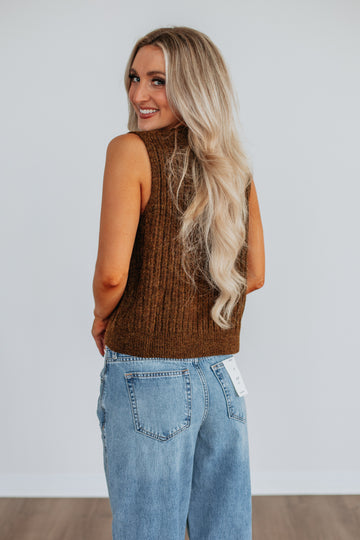 Mina Sweater Vest - Bark