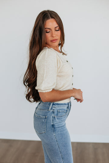 Neriah Cardigan Top - Beige