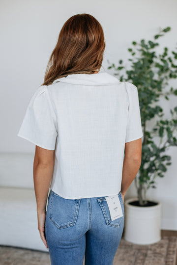 Ashley Front Tie Top - Ivory