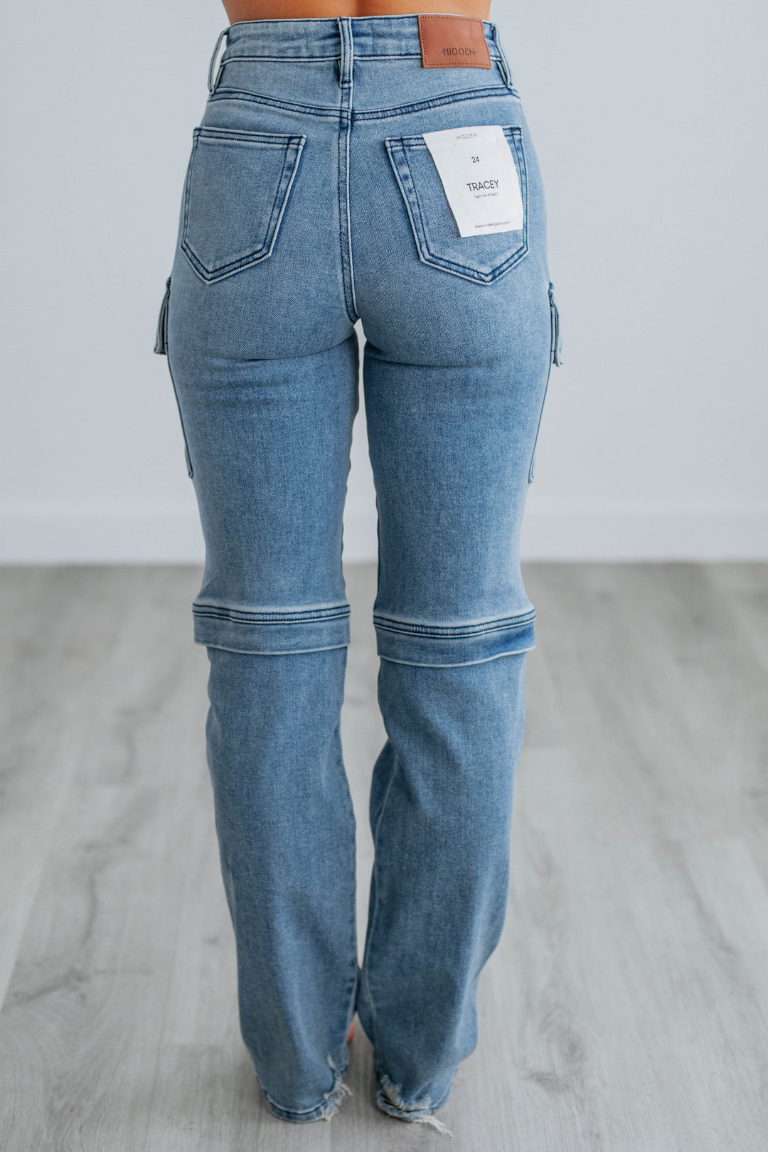 Tracey Hidden Cargo Jeans - Medium Wash