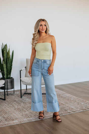Cosette Wide Leg Pants - Medium Wash