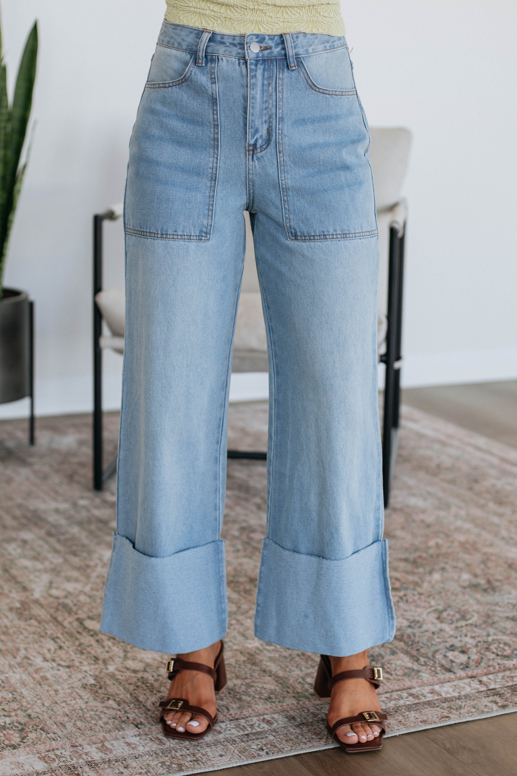 Cosette Wide Leg Pants - Medium Wash