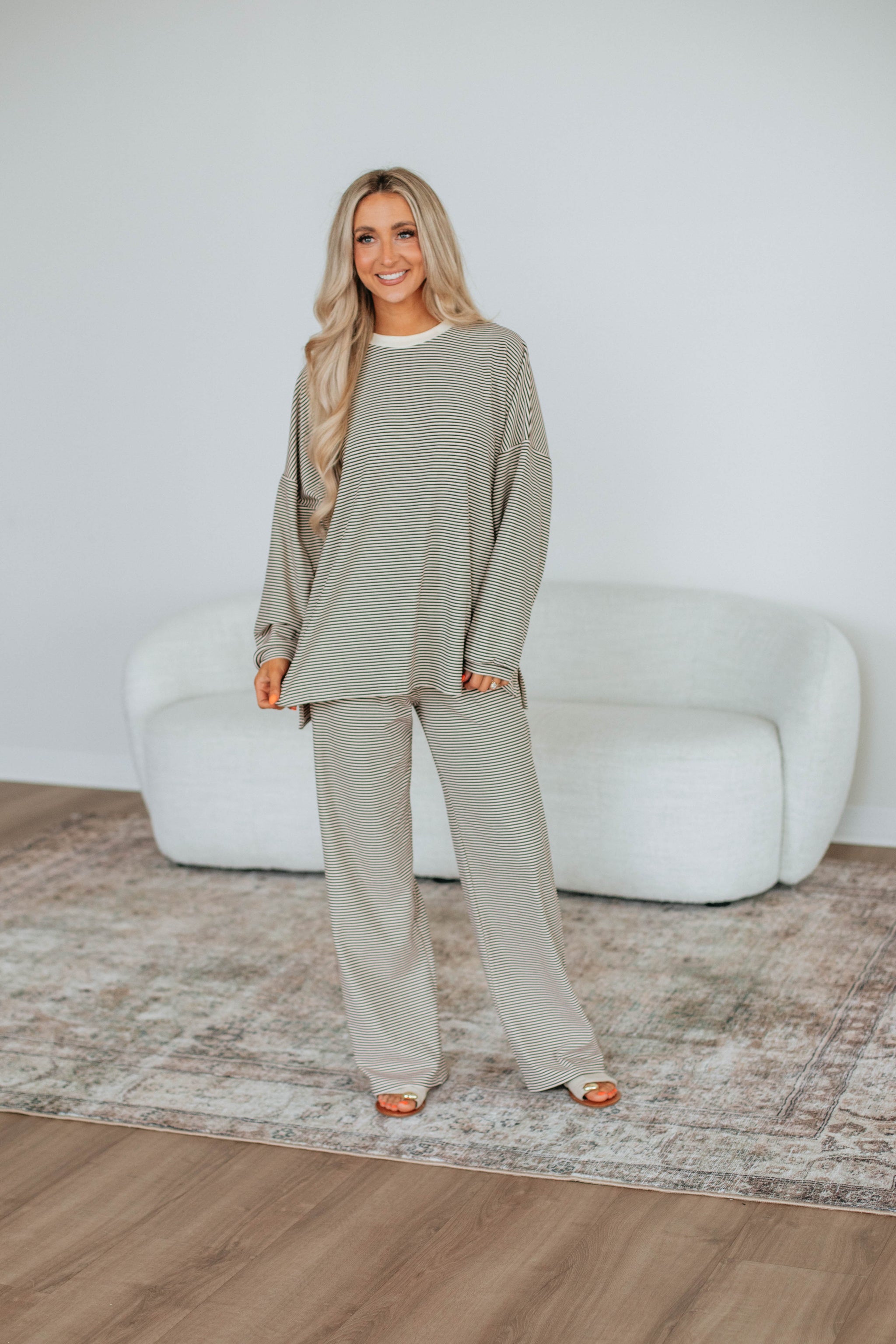 Cayla Striped Top - Espresso Mix