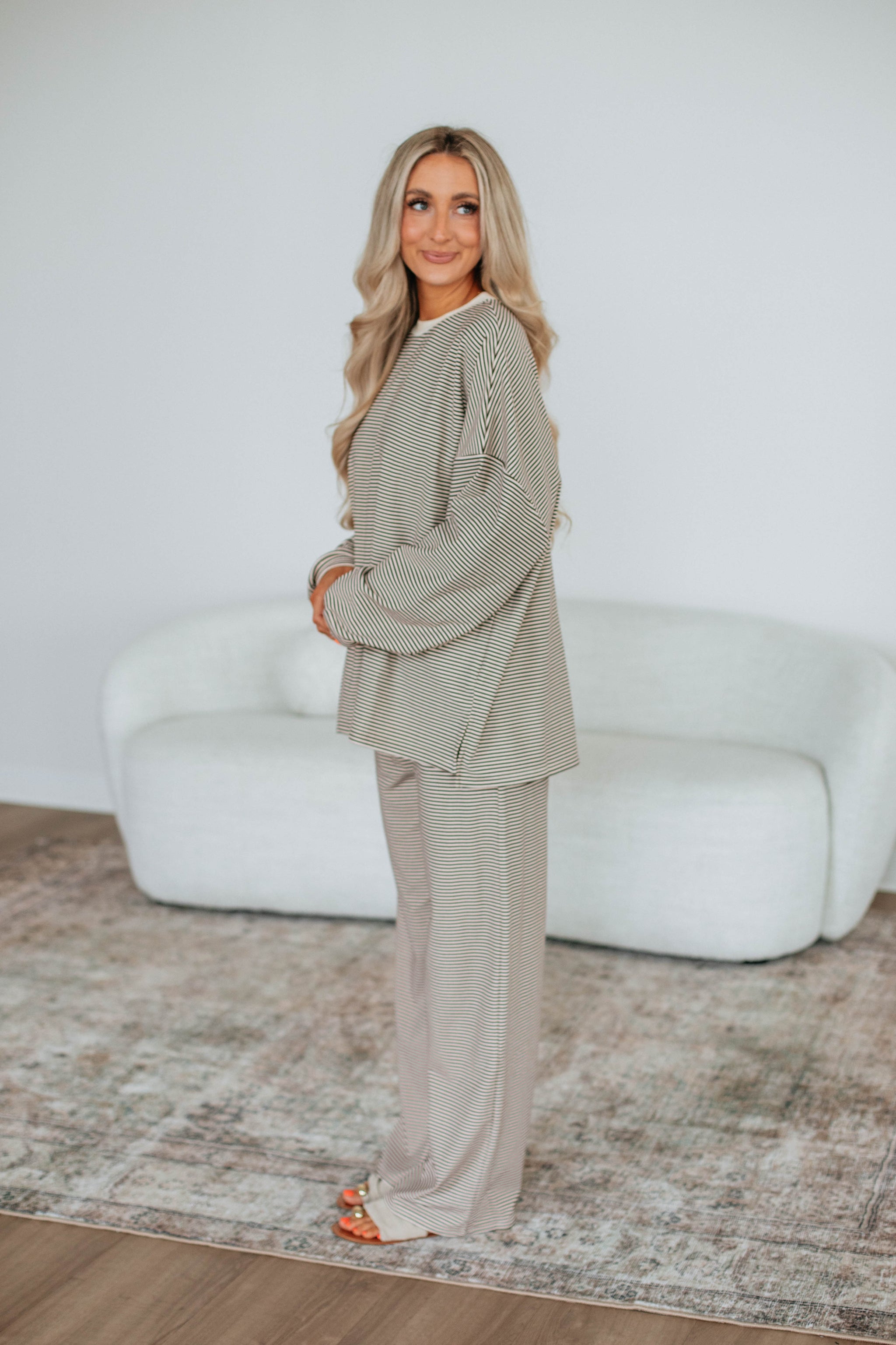 Cayla Striped Top - Espresso Mix