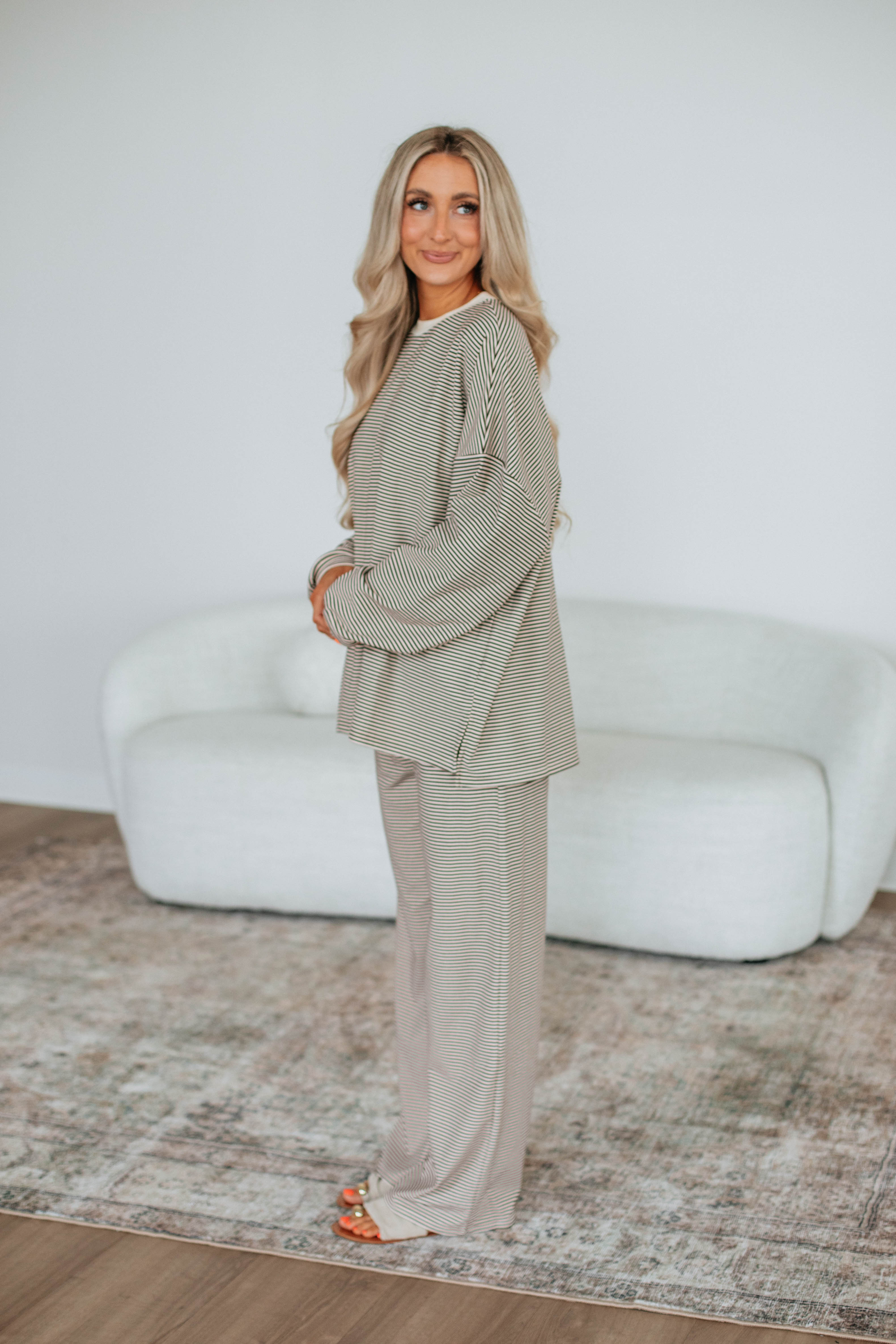 Cayla Striped Top - Espresso Mix