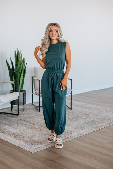 Zee Lounge Jumpsuit - Emerald