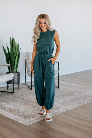 Zee Lounge Jumpsuit - Emerald
