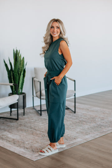 Zee Lounge Jumpsuit - Emerald