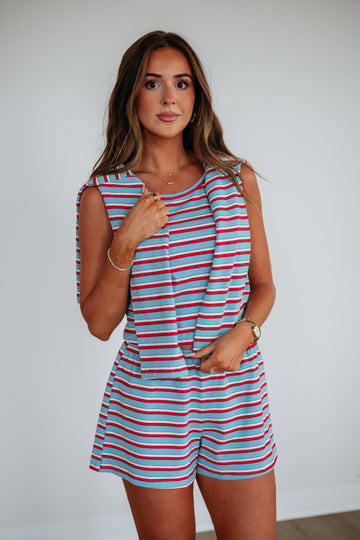 Brady Striped Cardigan Top