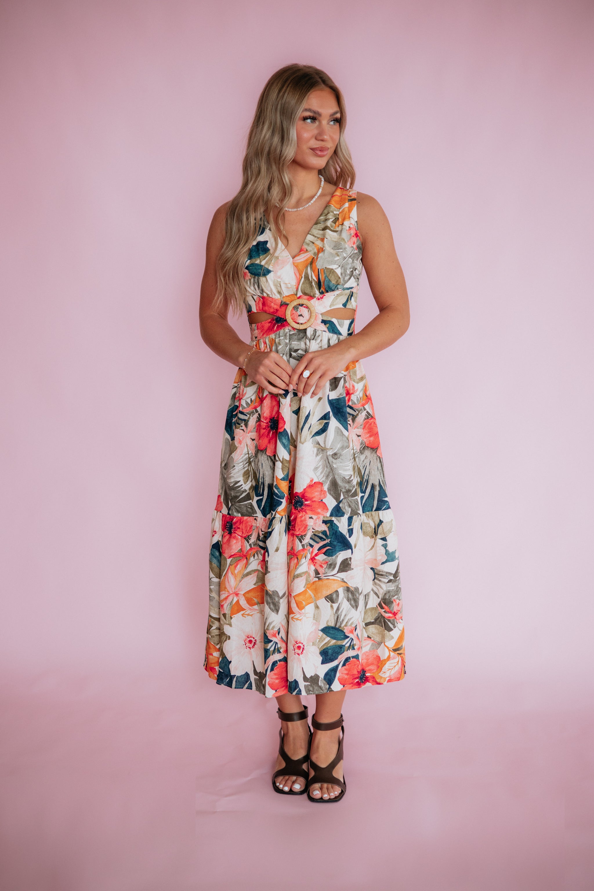 open lace back dress Resort Romance Midi Dress – Wild Oak Boutique
