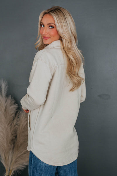 Venus Snap Shacket - Natural