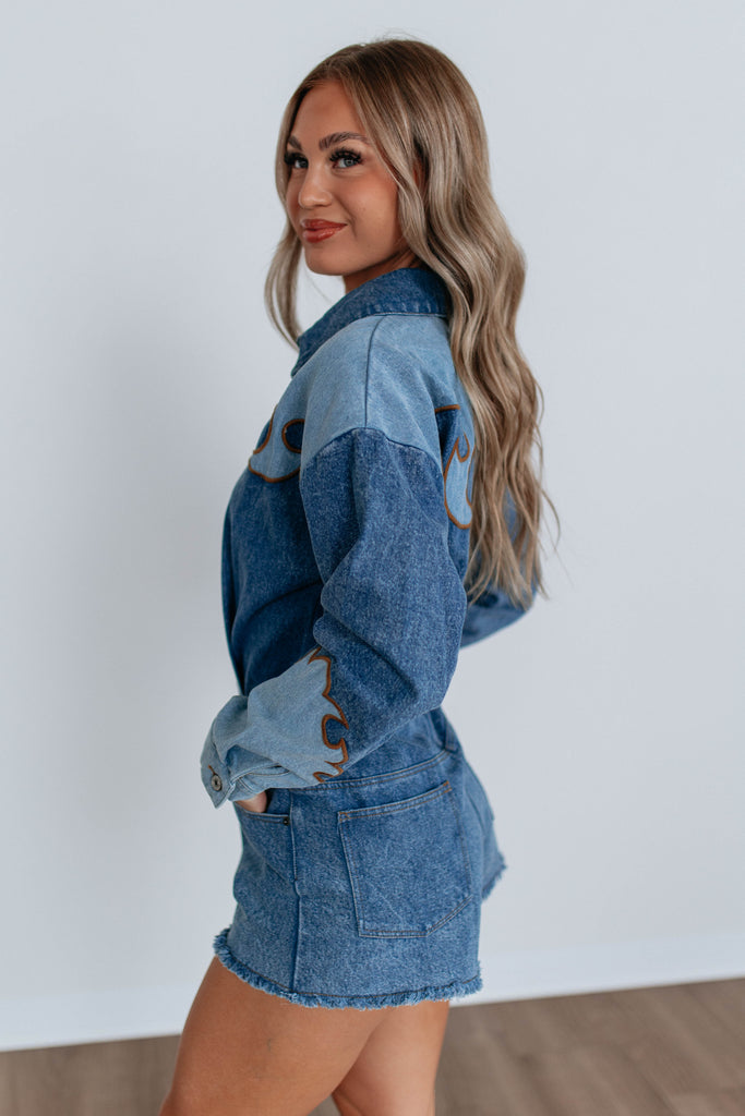 Blue Jean Baby Romper