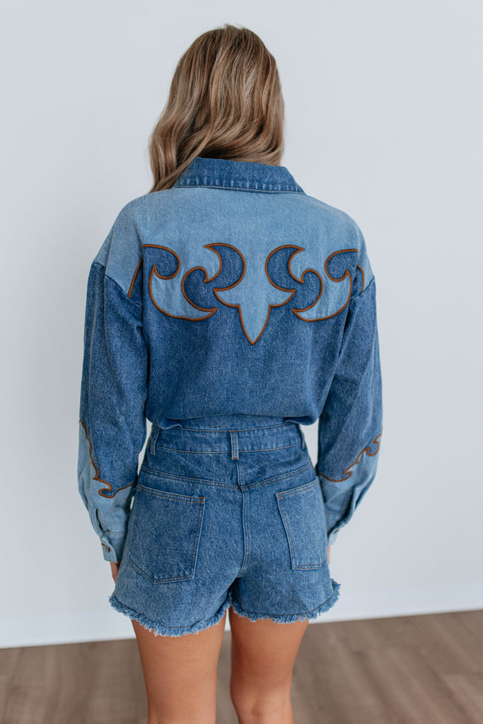 Blue Jean Baby Romper