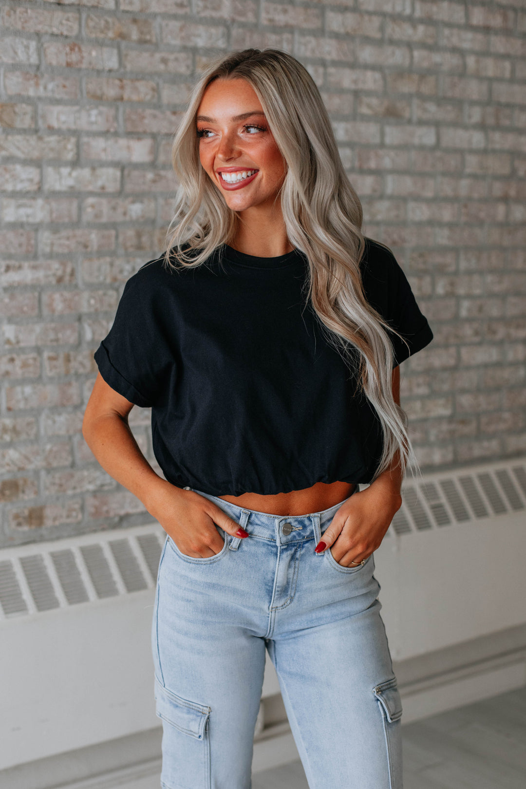 Watson Cropped Tee - Black