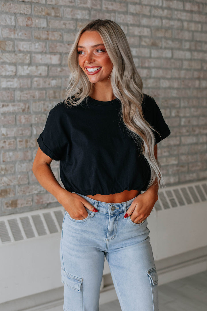 Watson Cropped Tee - Black