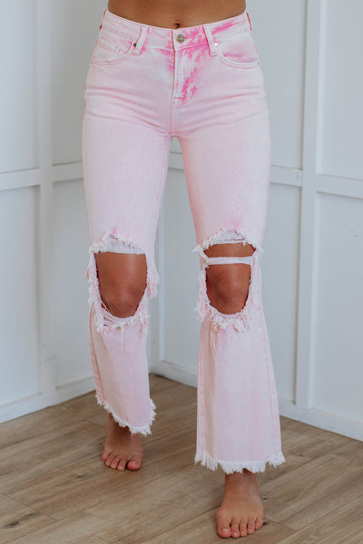 Willow Risen Jeans - Acid Pink