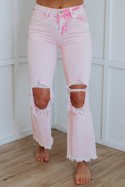 Willow Risen Jeans - Acid Pink