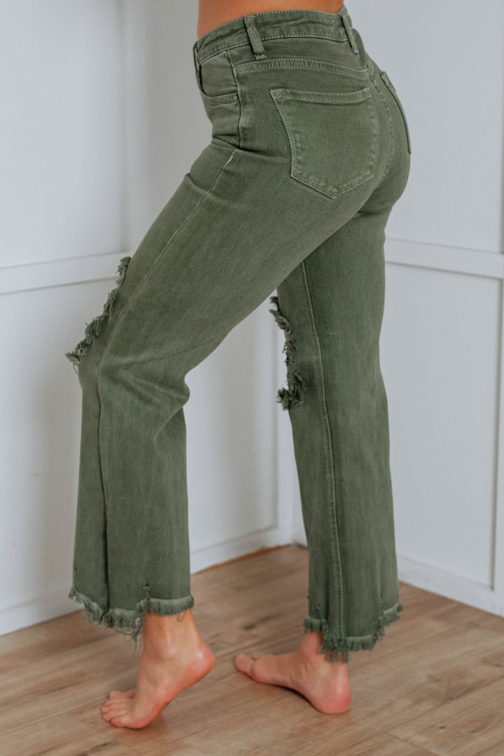 Willow Risen Jeans - Moss