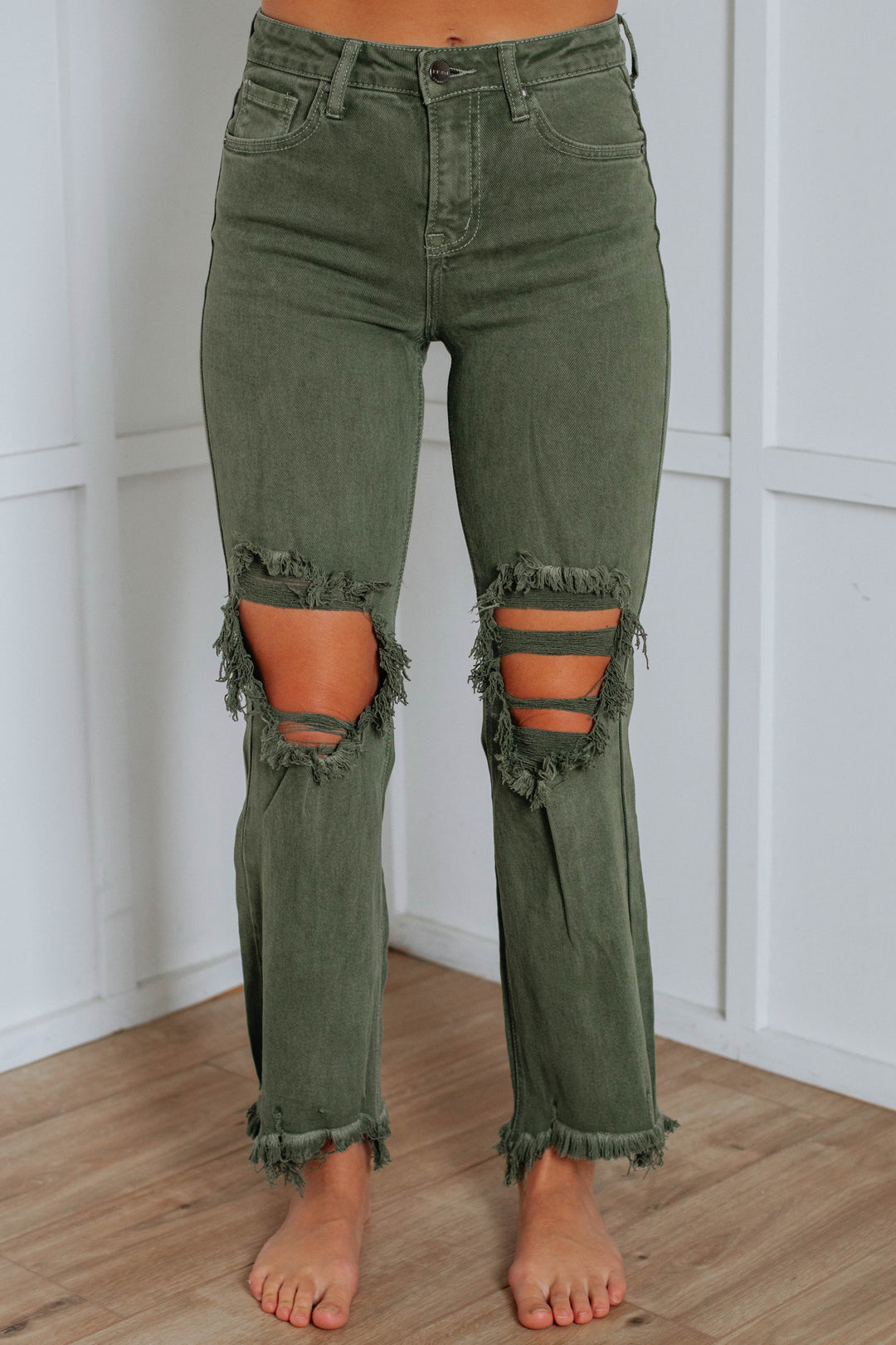 Willow Risen Jeans - Moss