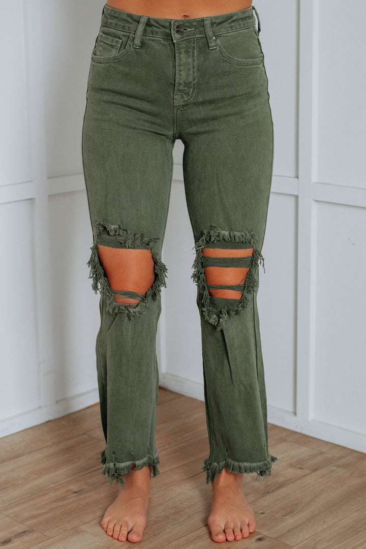 Willow Risen Jeans - Moss
