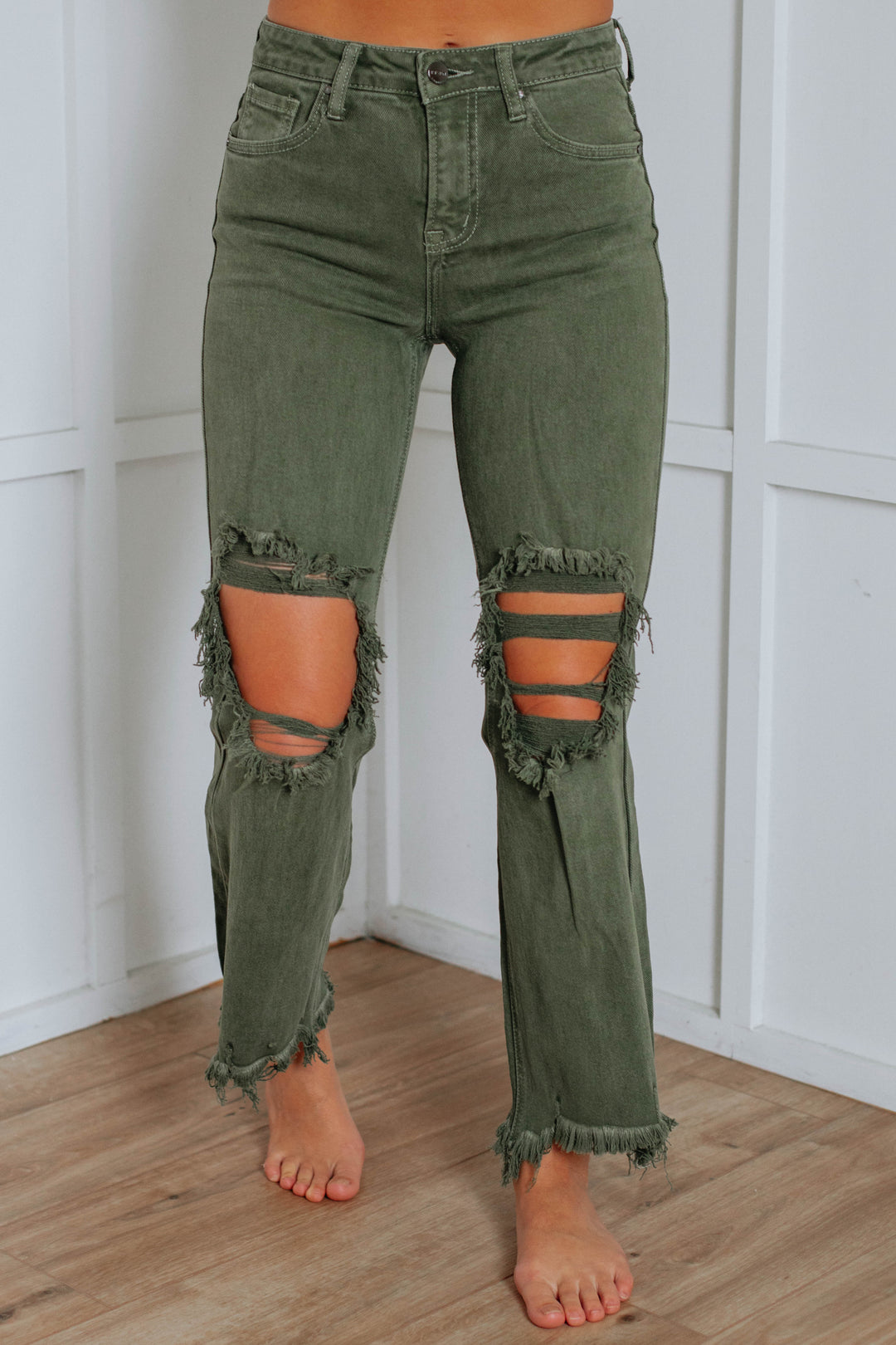 Willow Risen Jeans - Moss