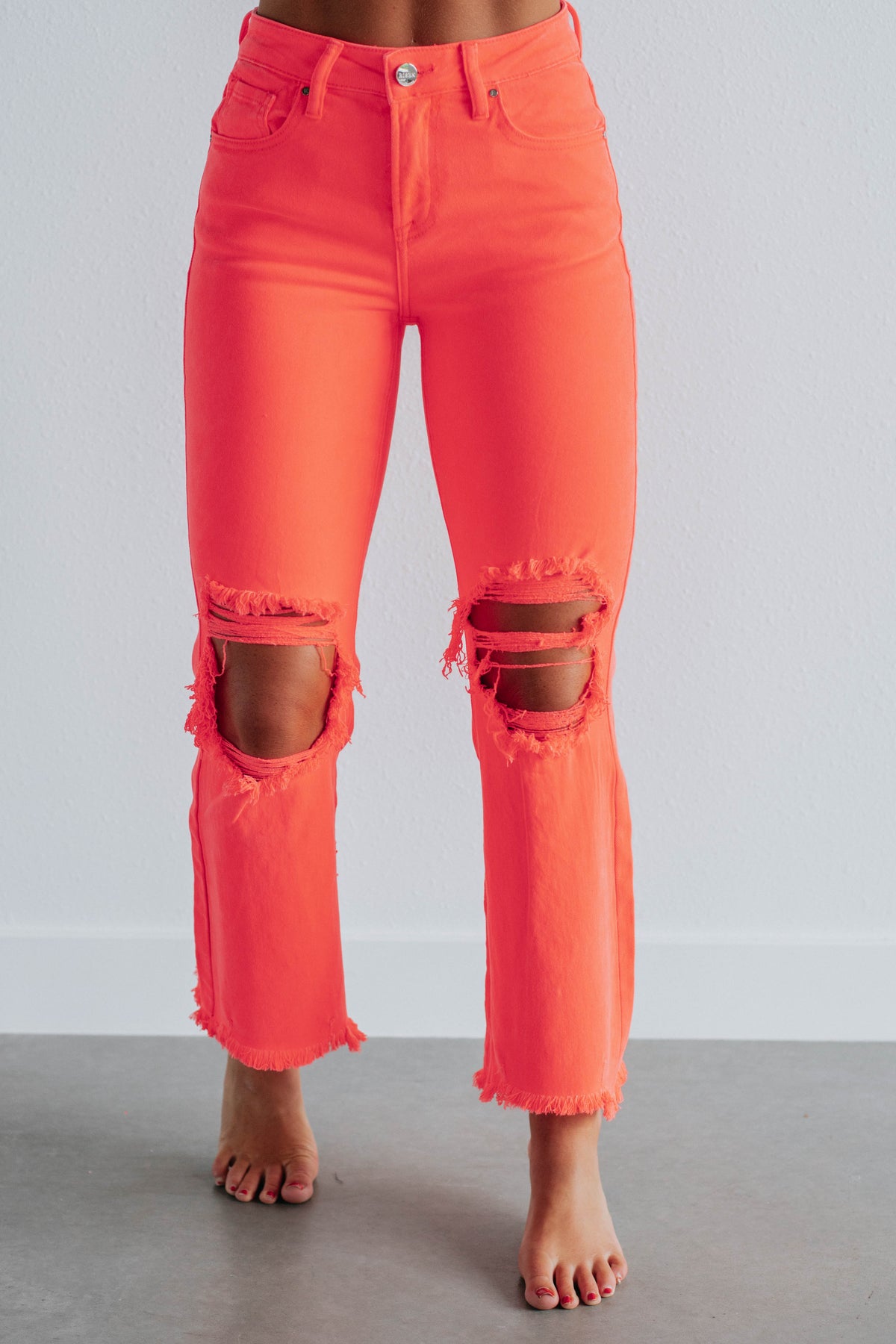 Willow Risen Jeans Neon Coral Wild Oak Boutique