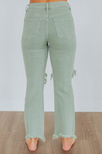 Willow Risen Jeans - Olive