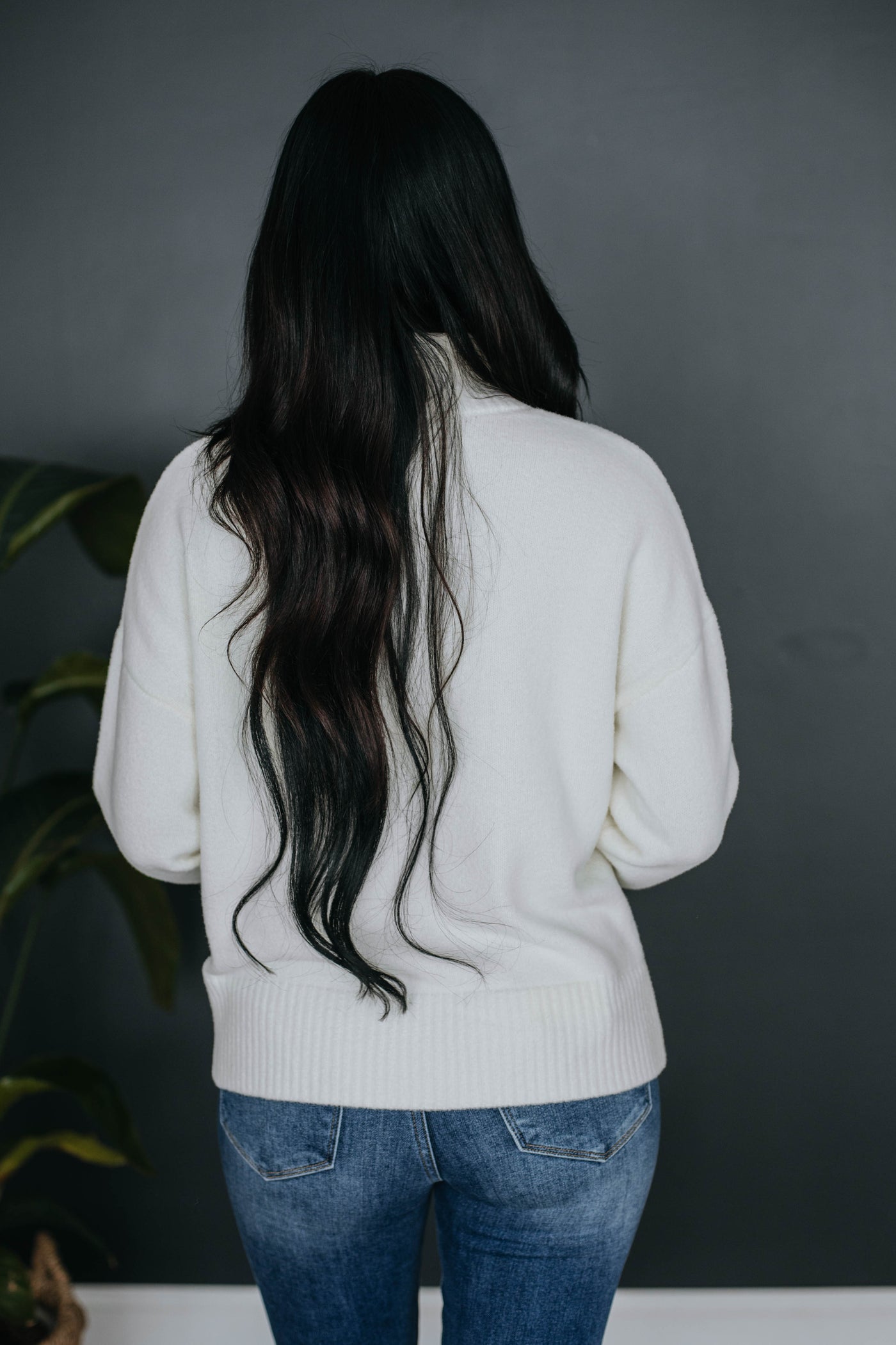 Xena Mock Neck Sweater - Ivory