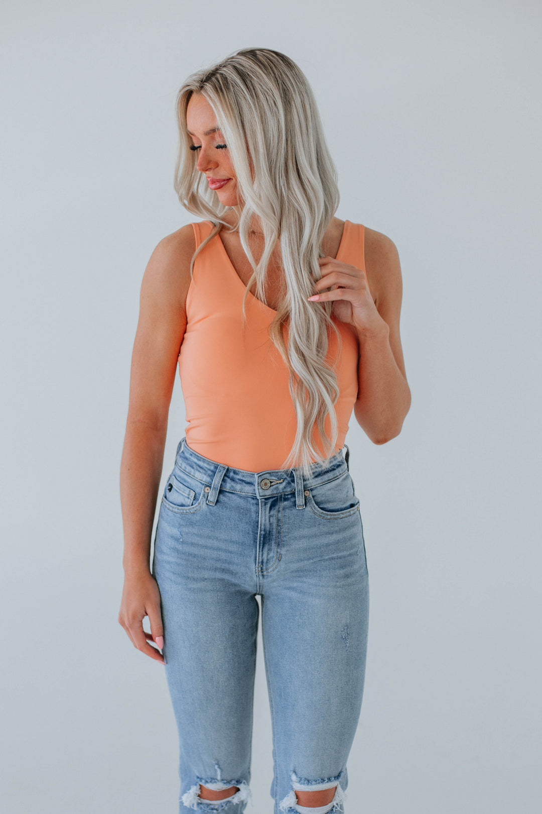 Zoella Basic Bodysuit - Peach