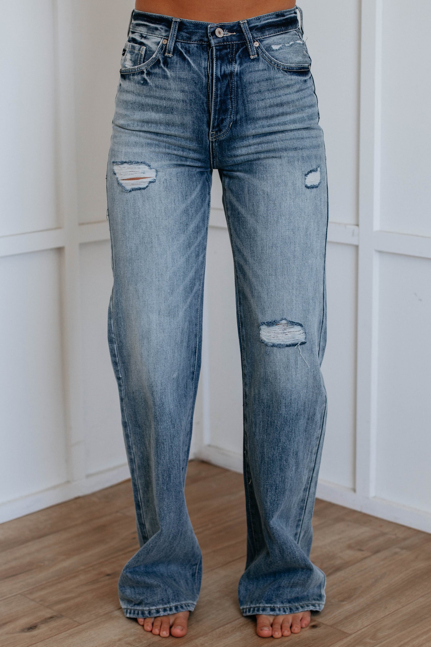 Arlo KanCan Wide Leg Jeans - Medium Wash