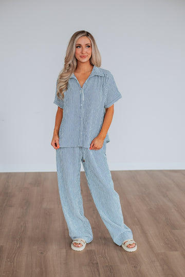 Calliope Two-Piece Set - Slate Blue Mix
