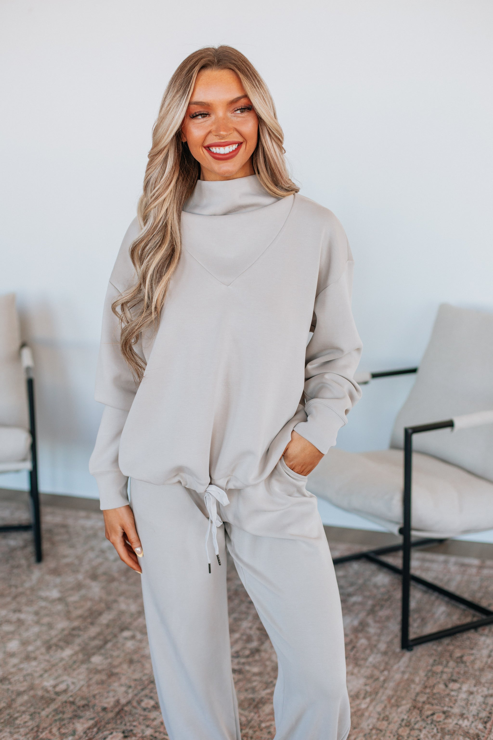 Teleri Lounge Top - Stone