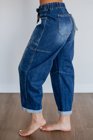 Kodi Risen Cargo Jeans - Dark Wash