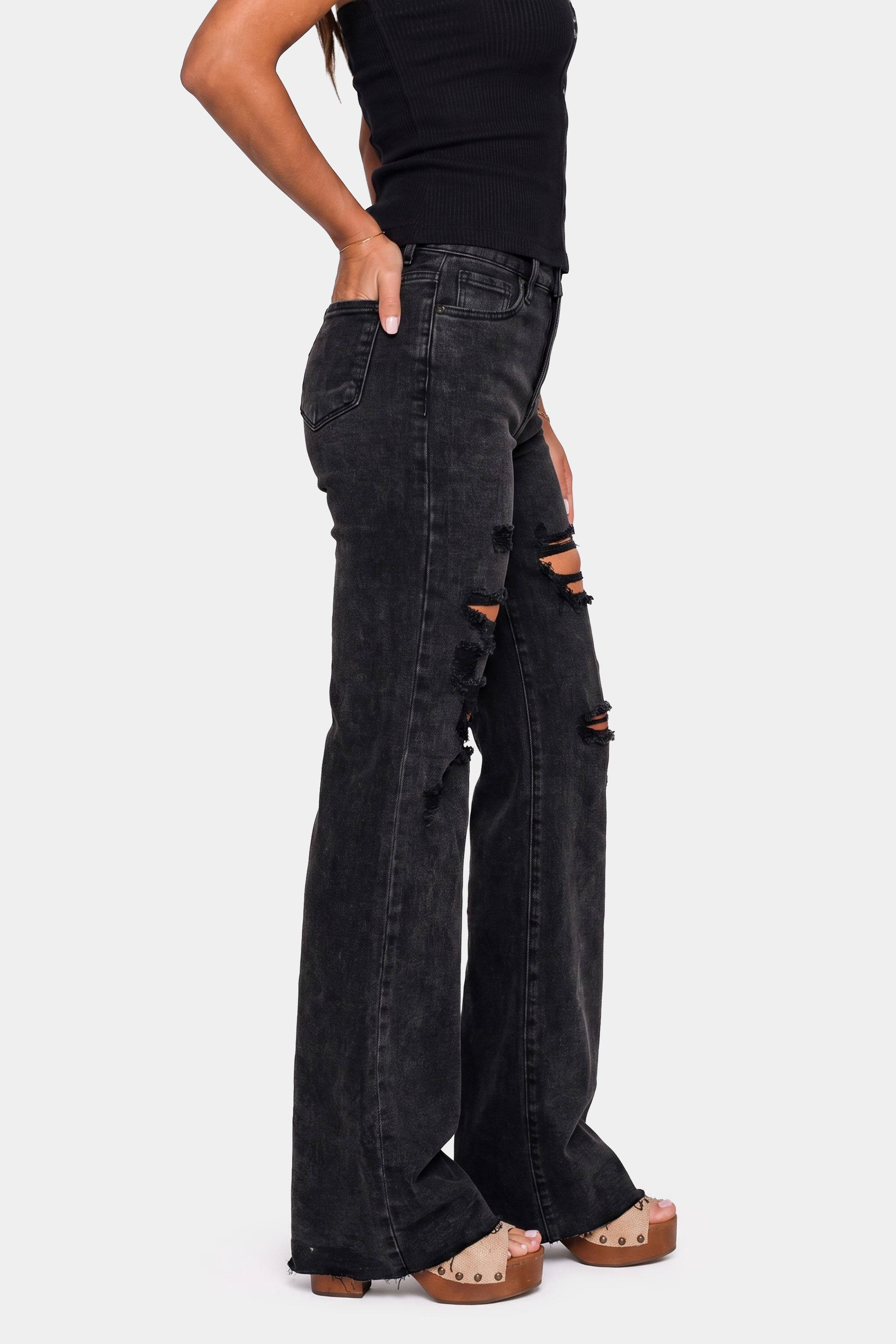 Georgia Risen Jeans - Vintage Black – Wild Oak Boutique