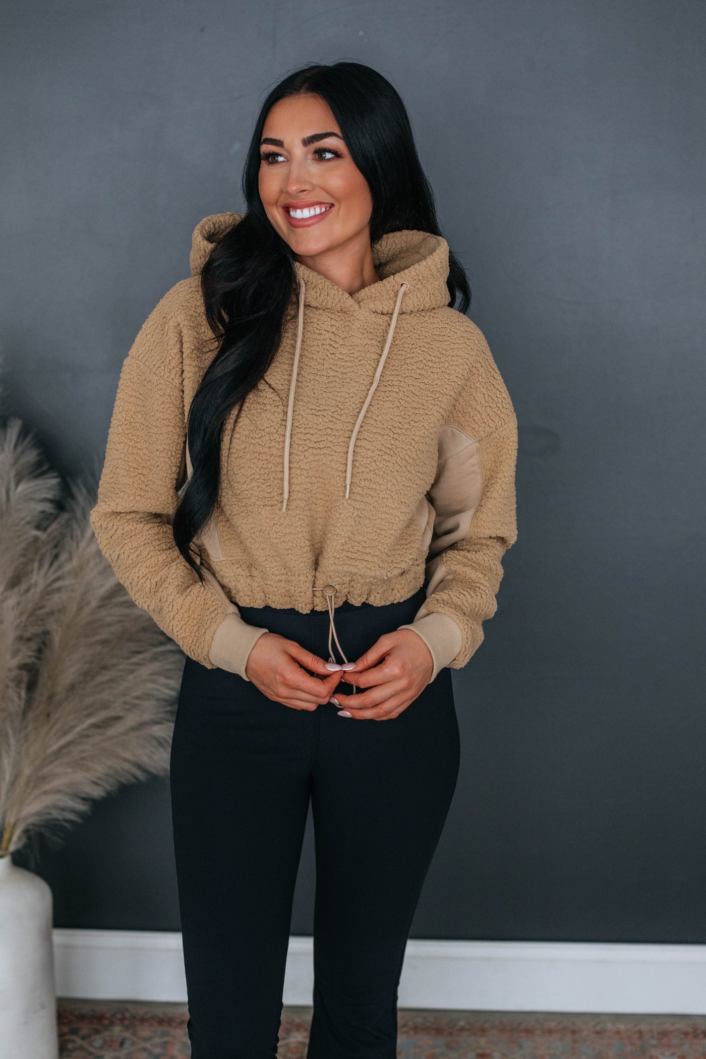 Hayden Sherpa Hoodie - Khaki