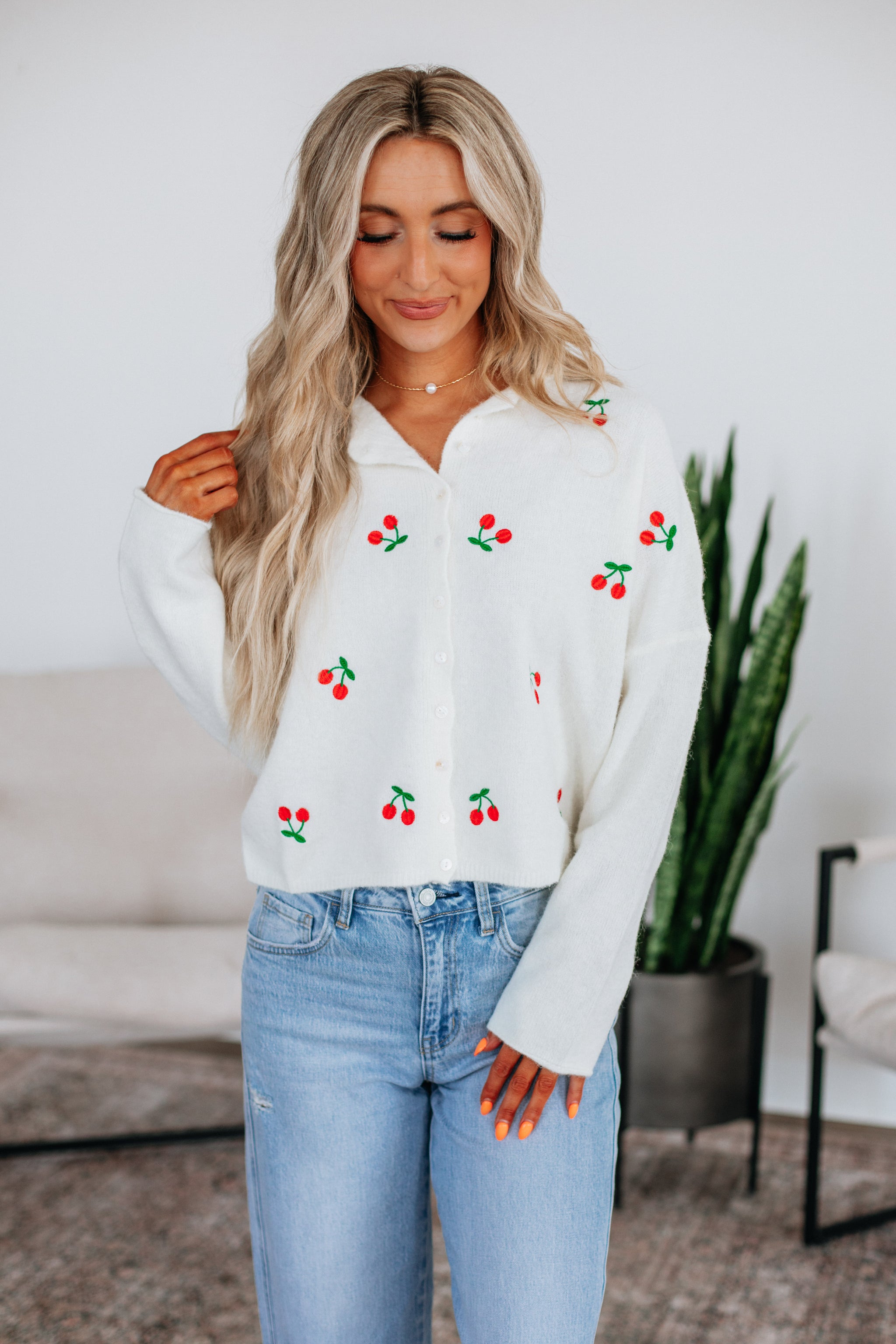 Brooke Cherry Cardigan