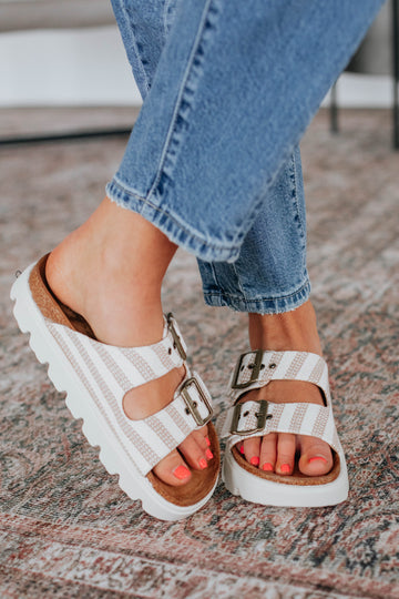 Envied Attitude Sandals - Cream